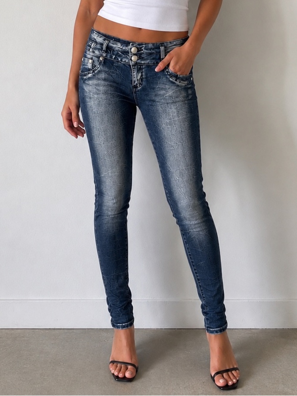 𝐁𝐮𝐧𝐝𝐥𝐞 𝐎𝐧𝐥𝐲* Gogo Skinny Jeans - Classic Washed Denim